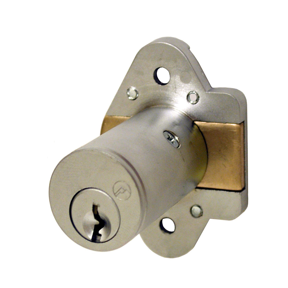 OLYMPUS LOCK - N078 - Cabinet/Furniture Deadbolt Door Lock - N Series National - Optional Cylinder Length - Optional Keying - Optional Handed - US26D (Satin Chrome-626)