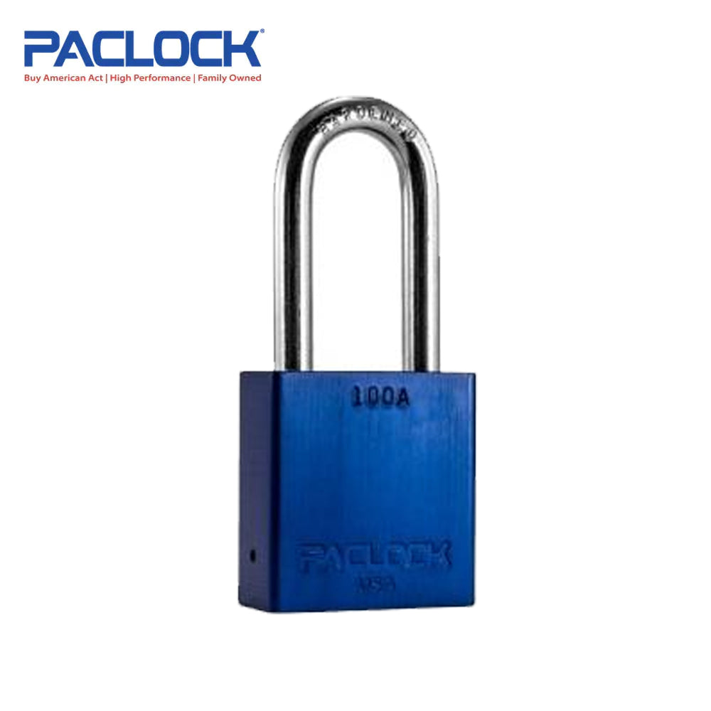 PACLOCK Medium-Duty Aluminum Padlock with 3/4 Inch Shackle Spread and PR2 Keyway 100A Series - 316 Stainless Steel Shackles