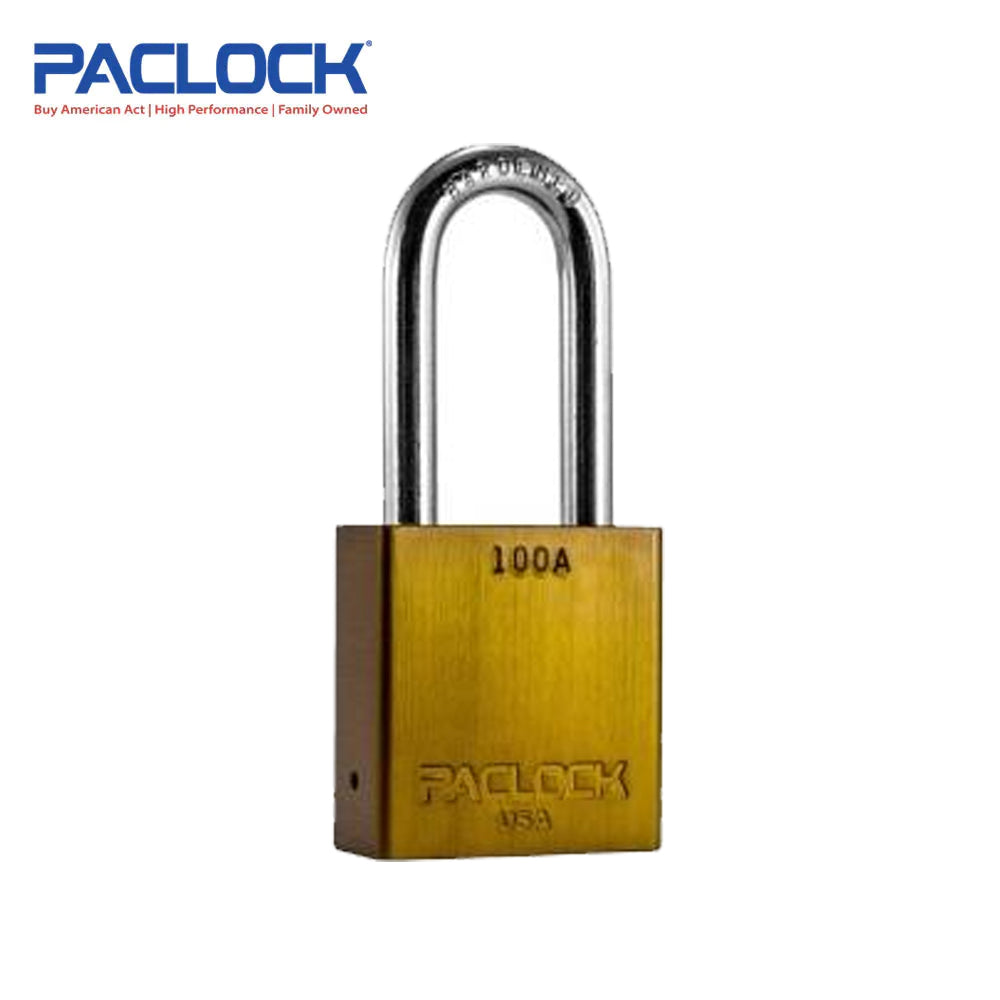 PACLOCK Medium-Duty Aluminum Padlock with 3/4 Inch Shackle Spread and PR2 Keyway 100A Series - Hardened Steel Shackles