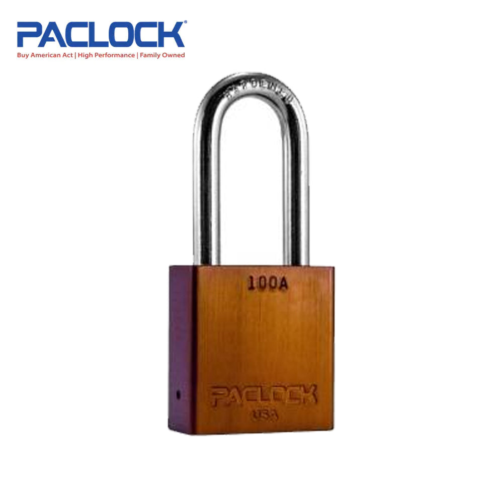 PACLOCK Medium-Duty Aluminum Padlock with 3/4 Inch Shackle Spread and M1 Keyway 100A Series - 316 Stainless Steel Shackles