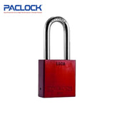 PACLOCK Medium-Duty Aluminum Padlock with 3/4 Inch Shackle Spread and PR2 Keyway 100A Series - Hardened Steel Shackles