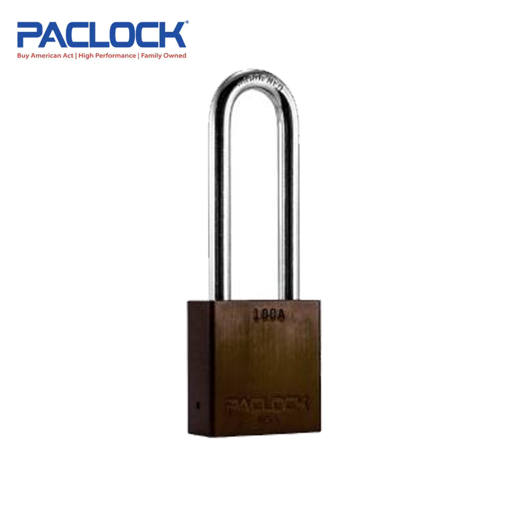 PACLOCK Medium-Duty Aluminum Padlock with 3/4 Inch Shackle Spread and PR2 Keyway 100A Series - Hardened Steel Shackles