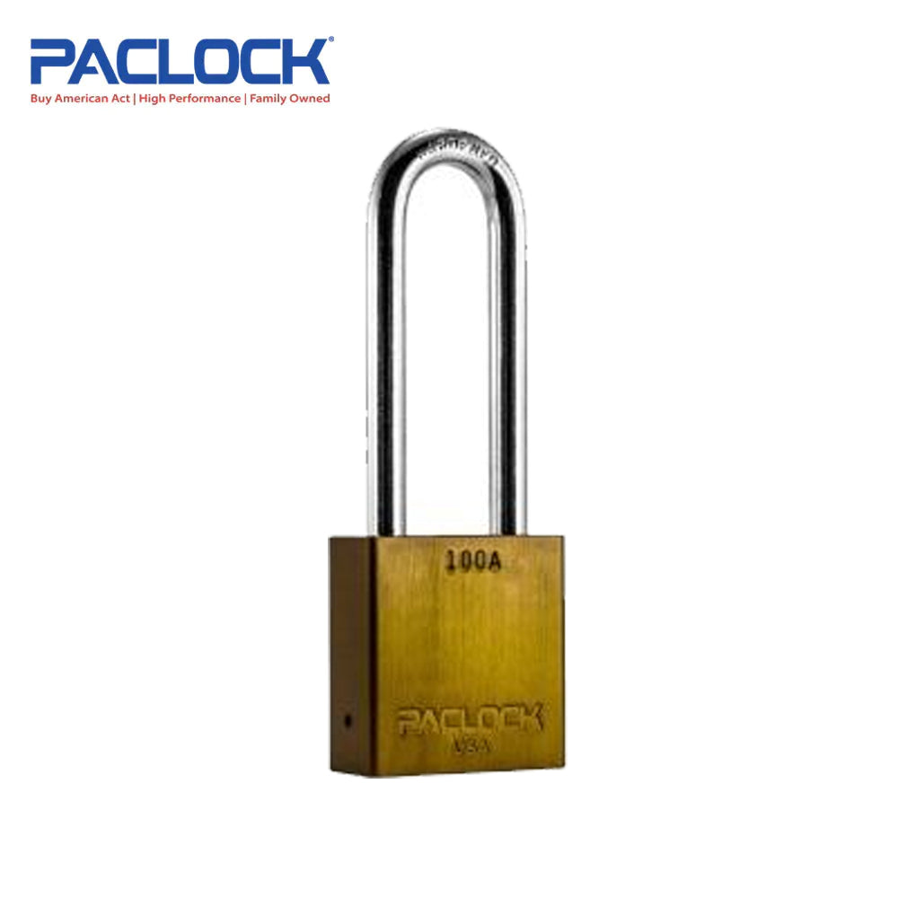 PACLOCK Medium-Duty Aluminum Padlock with 3/4 Inch Shackle Spread and PR2 Keyway 100A Series - Hardened Steel Shackles