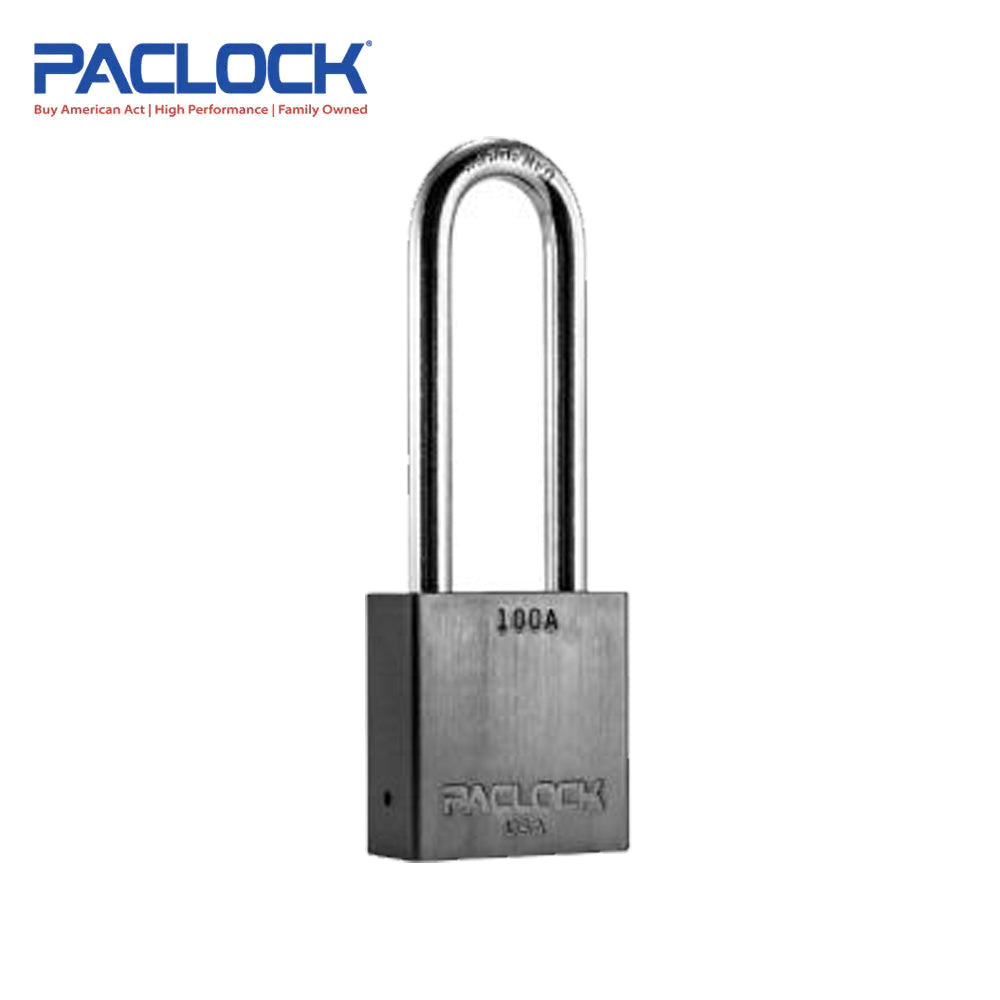 PACLOCK Medium-Duty Aluminum Padlock with 3/4 Inch Shackle Spread and PR2 Keyway 100A Series - Hardened Steel Shackles