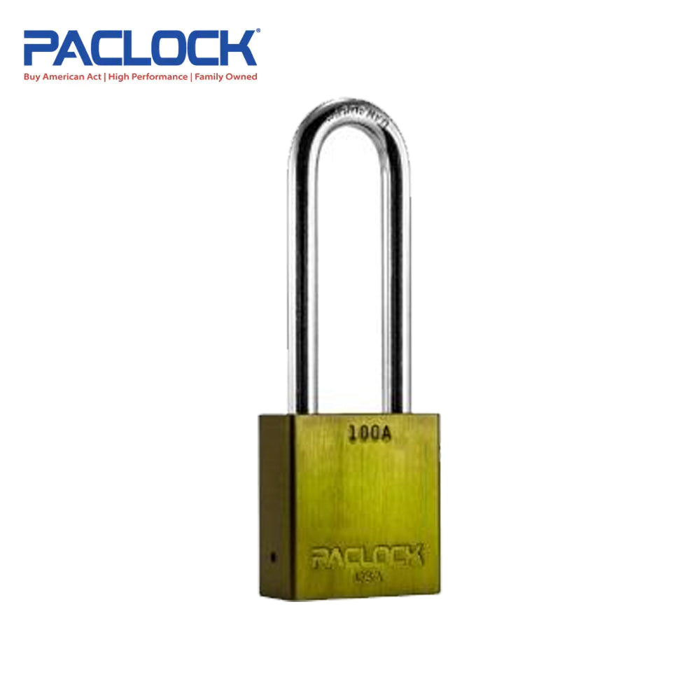 PACLOCK Medium-Duty Aluminum Padlock with 3/4 Inch Shackle Spread and PR2 Keyway 100A Series - Hardened Steel Shackles