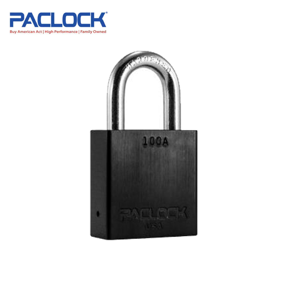 PACLOCK Medium-Duty Aluminum Padlock with 3/4 Inch Shackle Spread and PR2 Keyway 100A Series - Hardened Steel Shackles