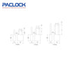 PACLOCK Medium-Duty Aluminum Padlock with 3/4 Inch Shackle Spread and P0 Keyway 100A Series - Hardened Steel Shackles