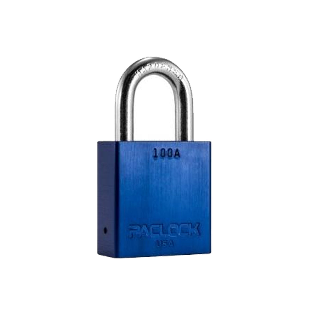 PACLOCK Medium-Duty Aluminum Padlock with 3/4 Inch Shackle Spread and PR2 Keyway 100A Series - Hardened Steel Shackles