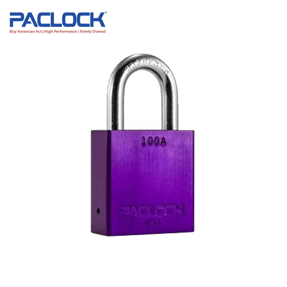 PACLOCK Medium-Duty Aluminum Padlock with 3/4 Inch Shackle Spread and PR2 Keyway 100A Series - Hardened Steel Shackles