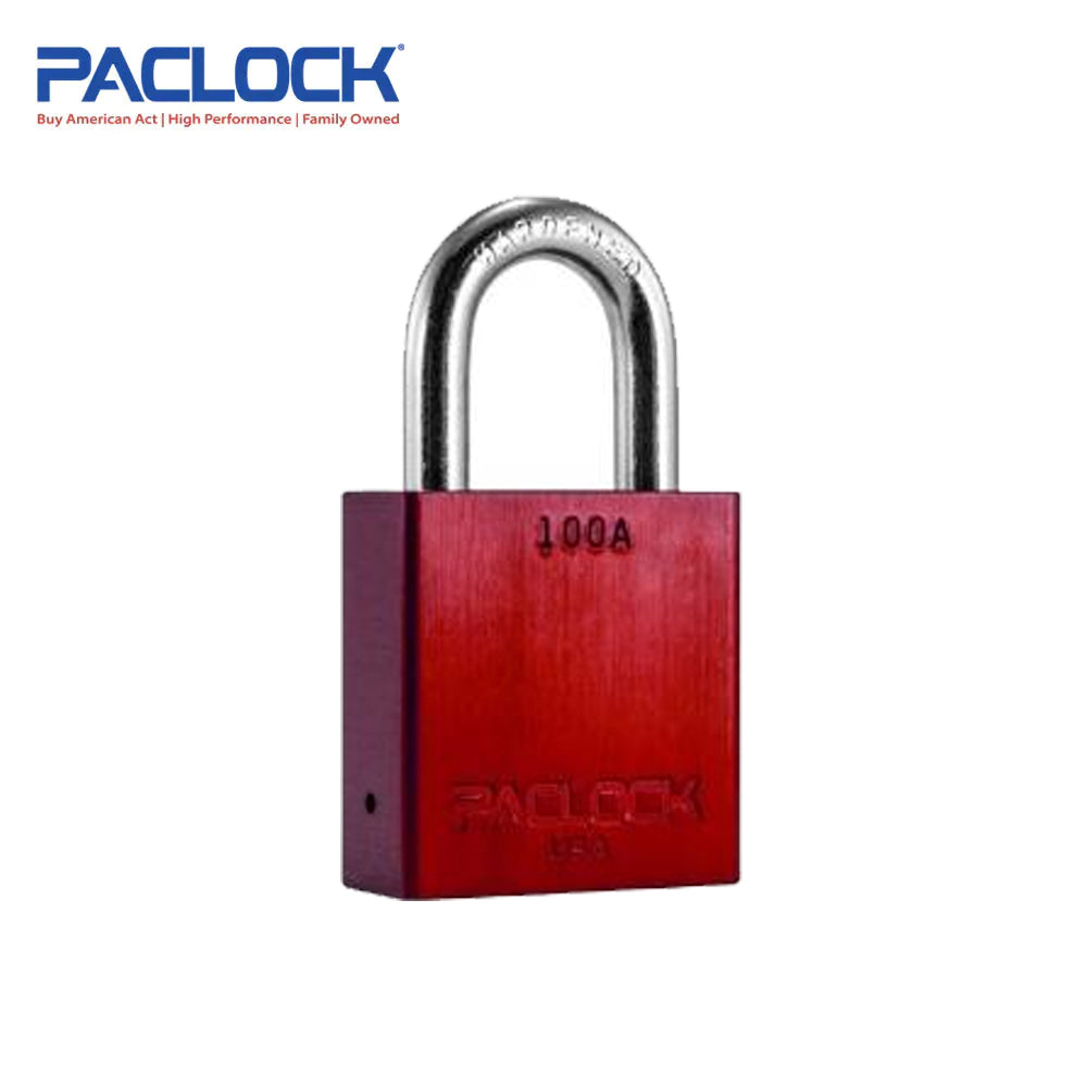 PACLOCK Medium-Duty Aluminum Padlock with 3/4 Inch Shackle Spread and PR2 Keyway 100A Series - Hardened Steel Shackles