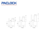 PACLOCK Medium-Duty Brass Padlock with Brass Finish and 3/4 Inch Shackle Spread  150 Series