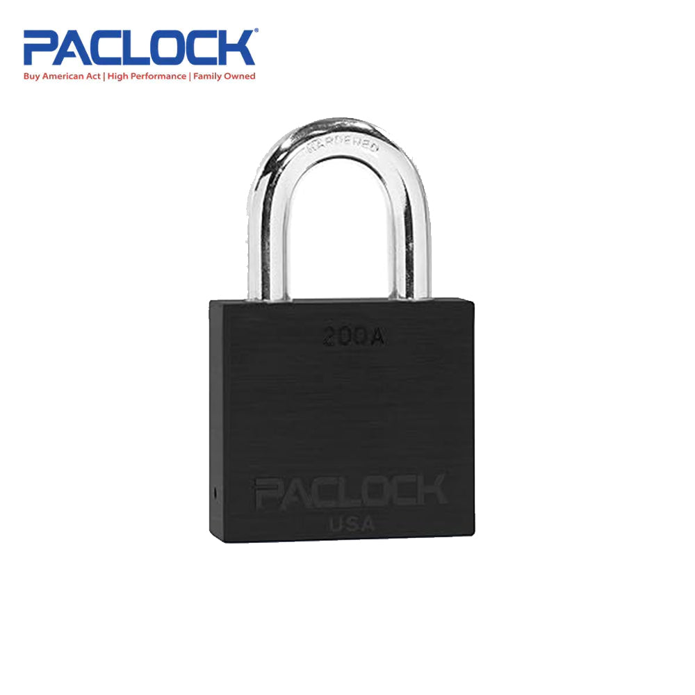 PACLOCK Heavy-Duty Aluminum Padlock with 3/4 Inch Shackle Spread and M1 Keyway 200A Series - Hardened Stainless Steel Shackles