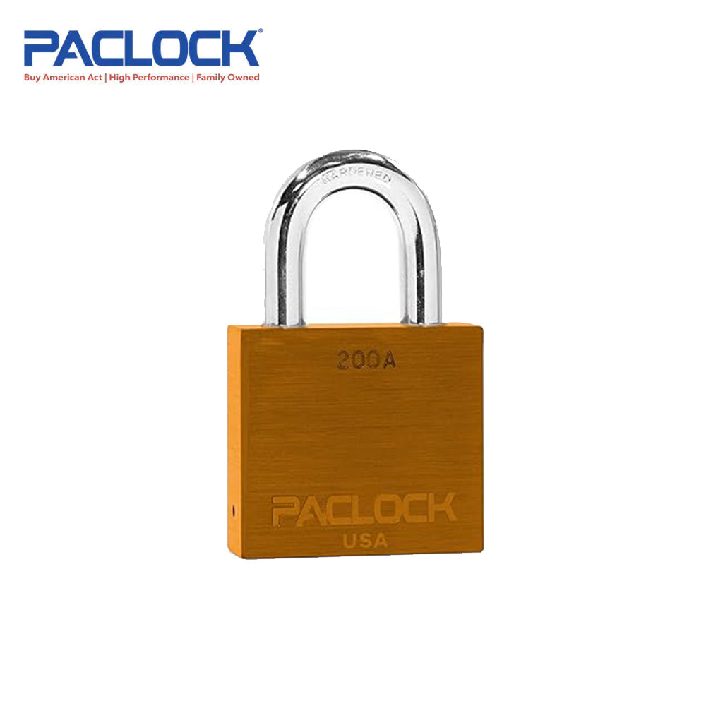 PACLOCK Heavy-Duty Aluminum Padlock with 3/4 Inch Shackle Spread and PR1 Keyway 200A Series - Hardened Stainless Steel Shackles