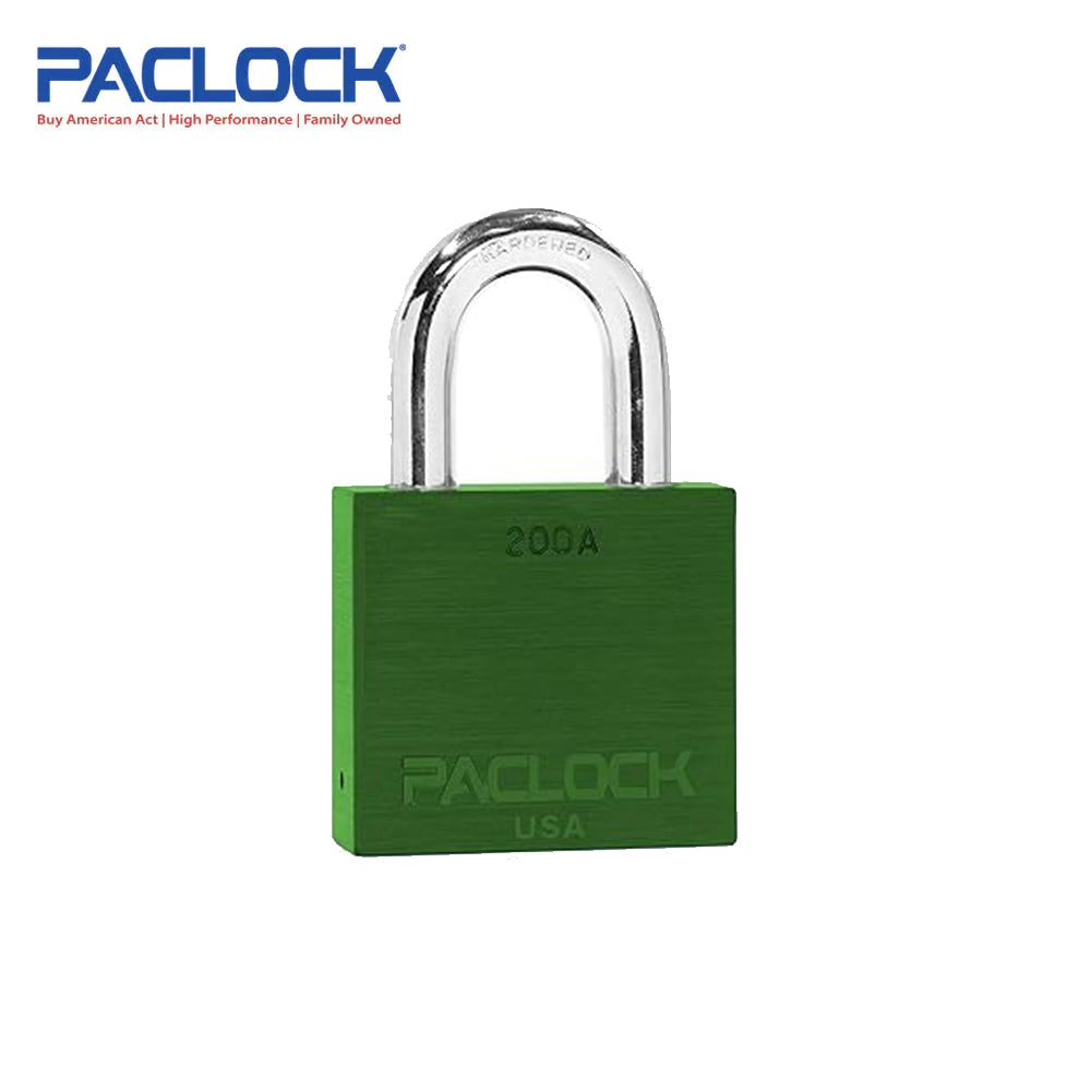 PACLOCK Heavy-Duty Aluminum Padlock with 3/4 Inch Shackle Spread and PR2 Keyway 200A Series - 316 Stainless Steel Shackles