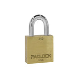 PACLOCK Heavy-Duty Brass Padlock with 3/4 Inch Shackle Spread and P0 Keyway 250 Series