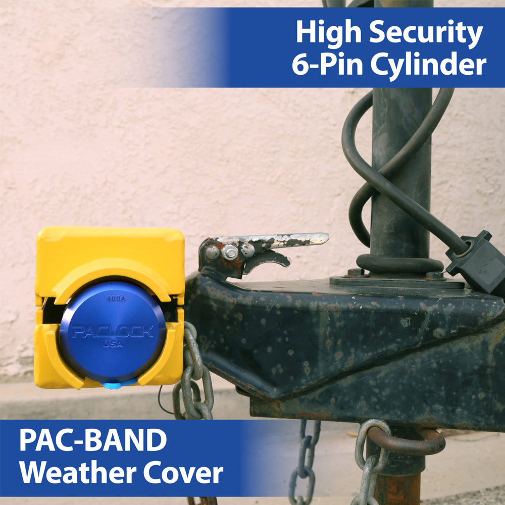 PACLOCK Hidden-Shackle Aluminum Stepped Back Hockey-Puck-Style Lock with PR2 Keyway 400A-IC Series - Hardened Steel Shackles