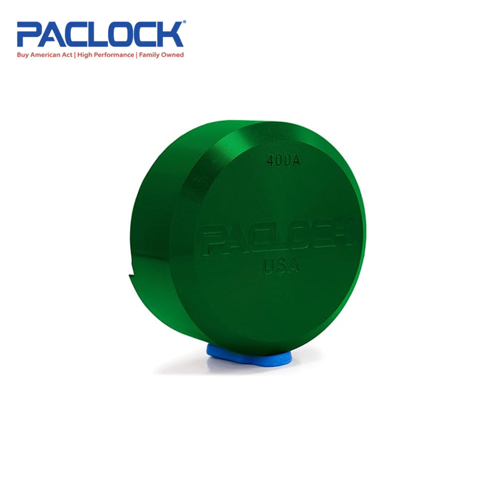 PACLOCK Hidden-Shackle Aluminum Stepped Back Hockey-Puck-Style Lock with PR1 Keyway 400A-IC Series - Hardened Steel Shackles