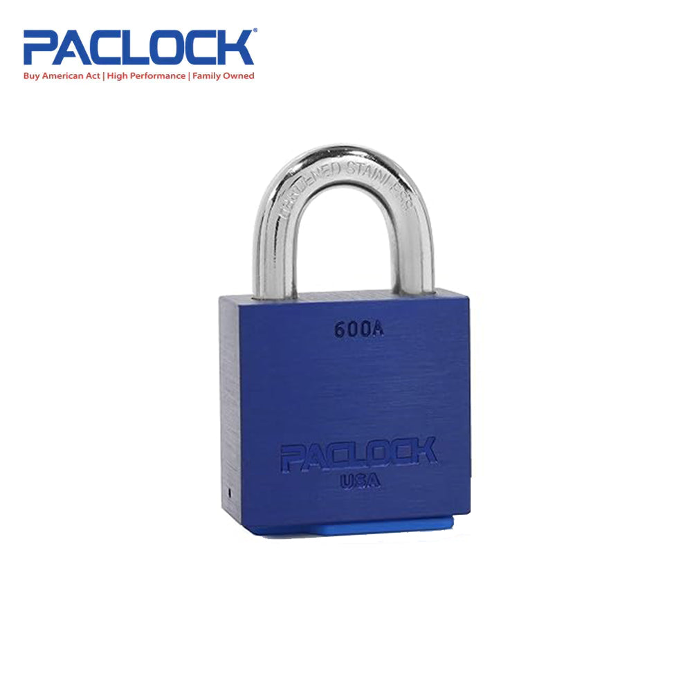 PACLOCK Ultra-Heavy-Duty Aluminum Padlock with 3/4 Inch  Shackle Spread and P0 Keyway 600A Series - Hardened Steel Shackles