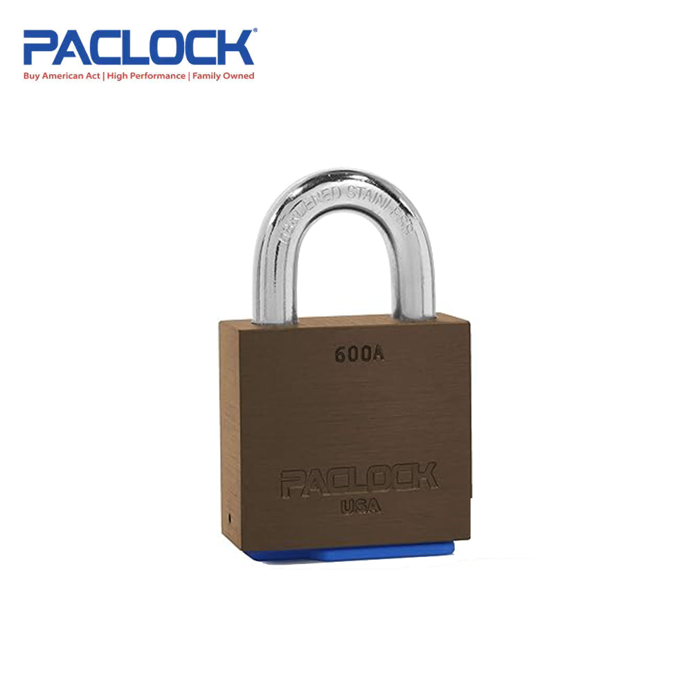 PACLOCK Ultra-Heavy-Duty Aluminum Padlock with 3/4 Inch  Shackle Spread and P0 Keyway 600A Series - Hardened Steel Shackles