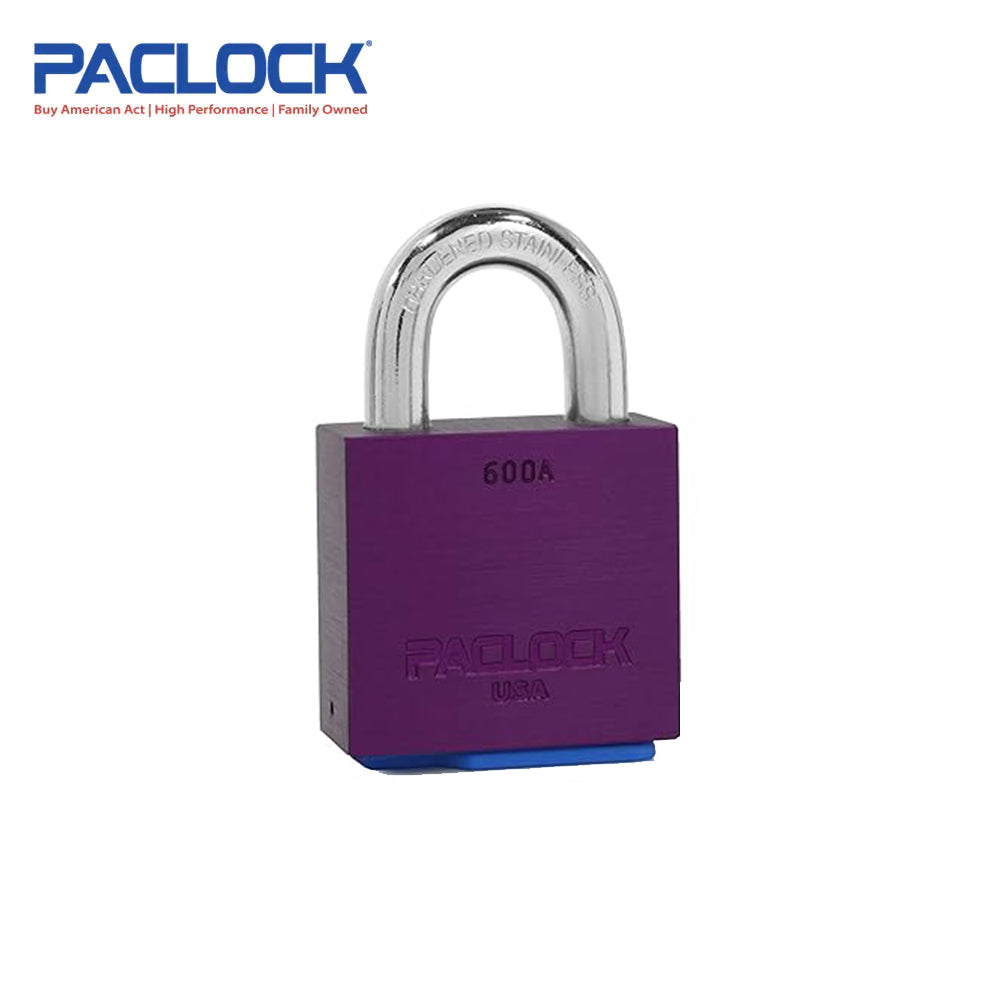 PACLOCK Ultra-Heavy-Duty Aluminum Padlock with 3/4 Inch  Shackle Spread and P0 Keyway 600A Series - Hardened Steel Shackles