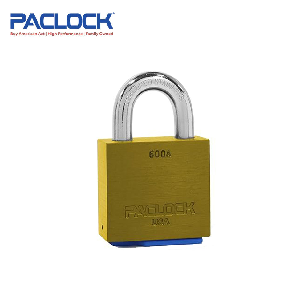 PACLOCK Ultra-Heavy-Duty Aluminum Padlock with 3/4 Inch  Shackle Spread and P0 Keyway 600A Series - Hardened Steel Shackles