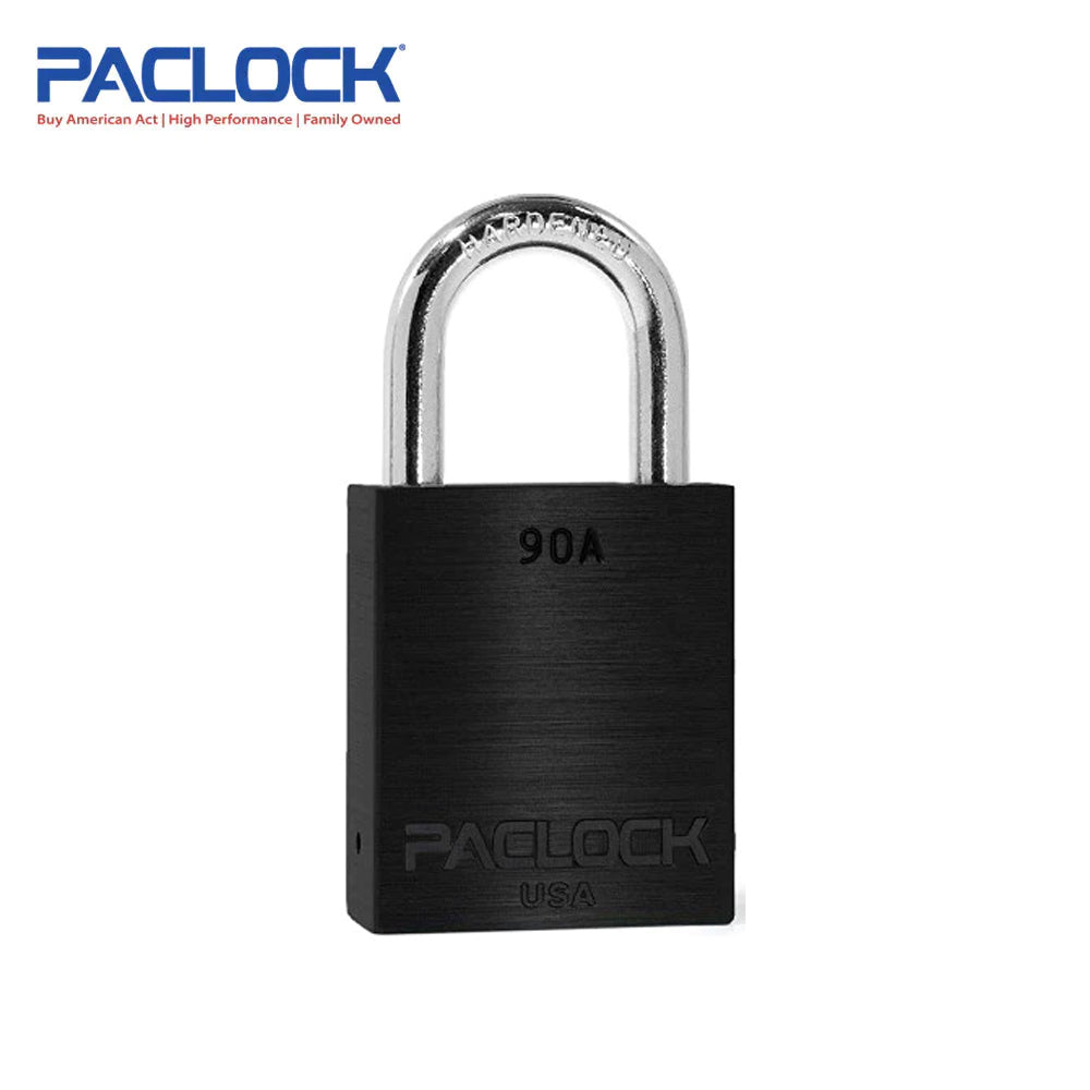 PACLOCK Light-Duty Aluminum Padlock with 3/4 Inch Shackle Spread 90A Series - Hardened Steel Shackles