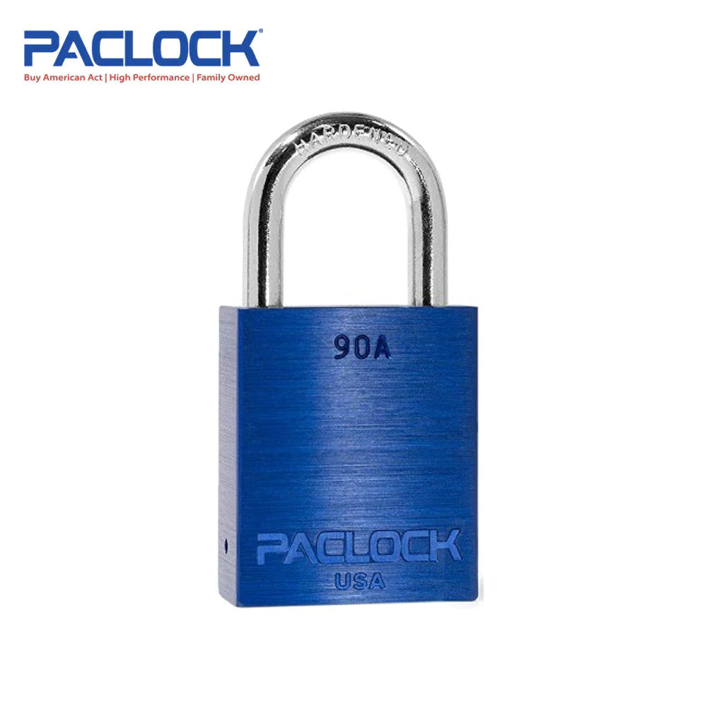 PACLOCK Light-Duty Aluminum Padlock with 3/4 Inch Shackle Spread 90A Series - Hardened Steel Shackles