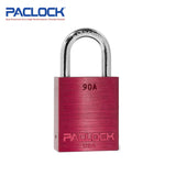 PACLOCK Light-Duty Aluminum Padlock with 3/4 Inch Shackle Spread 90A Series - Hardened Steel Shackles