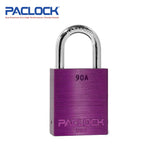 PACLOCK Light-Duty Aluminum Padlock with 3/4 Inch Shackle Spread 90A Series - Hardened Steel Shackles