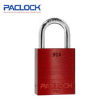 PACLOCK Light-Duty Aluminum Padlock with 3/4 Inch Shackle Spread 90A Series - Hardened Steel Shackles