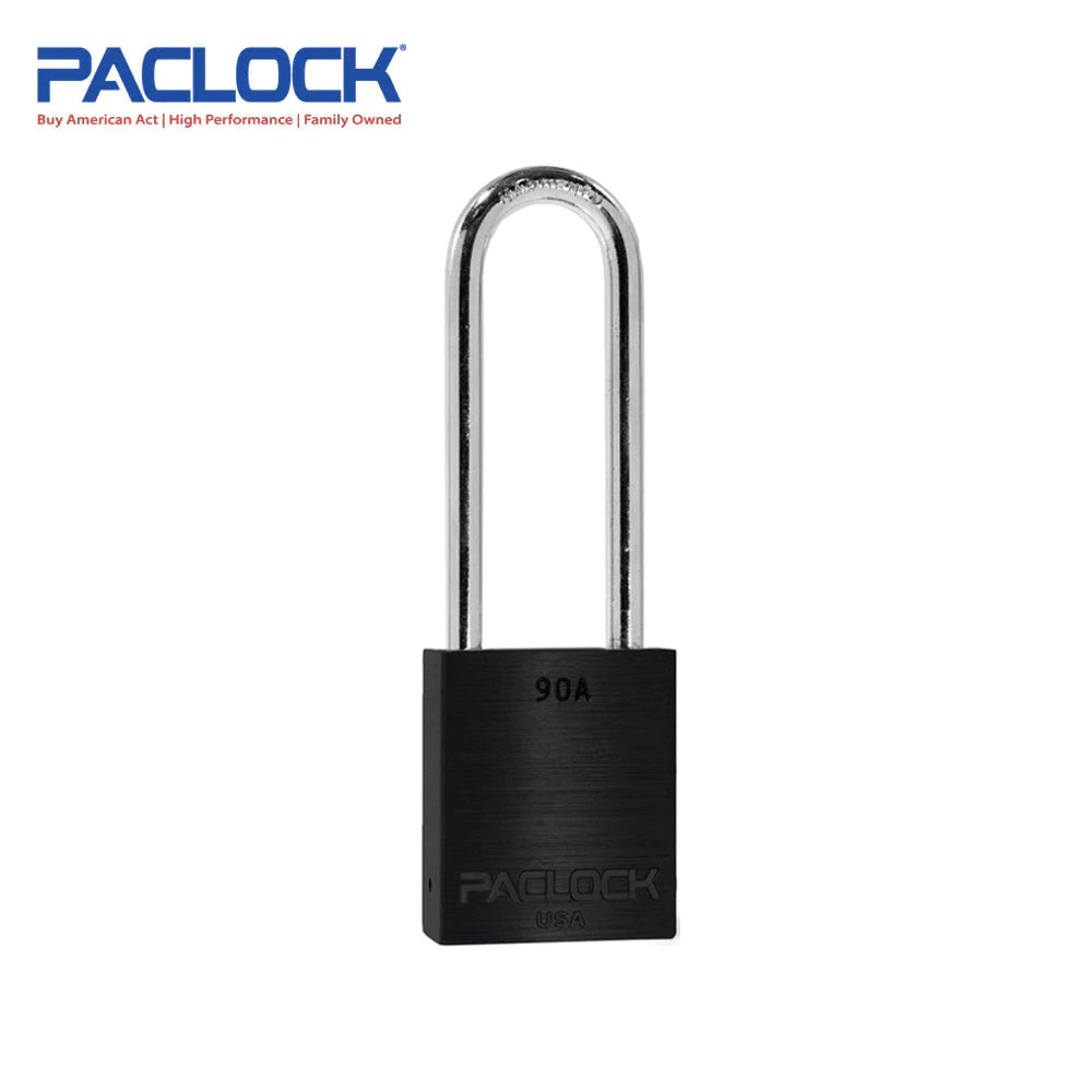 PACLOCK Light-Duty Aluminum Padlock with 3/4 Inch Shackle Spread 90A Series - Hardened Steel Shackles