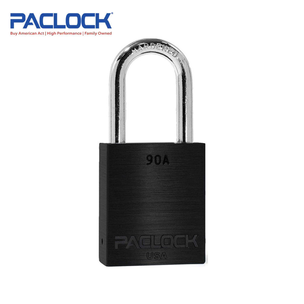 PACLOCK Light-Duty Aluminum Padlock with 3/4 Inch Shackle Spread 90A Series - Hardened Steel Shackles