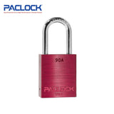 PACLOCK Light-Duty Aluminum Padlock with 3/4 Inch Shackle Spread 90A Series - Hardened Steel Shackles