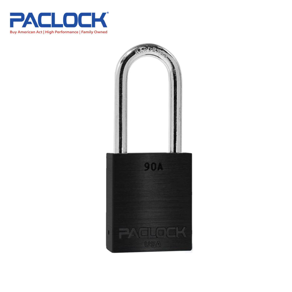 PACLOCK Light-Duty Aluminum Padlock with 3/4 Inch Shackle Spread 90A Series - Hardened Steel Shackles