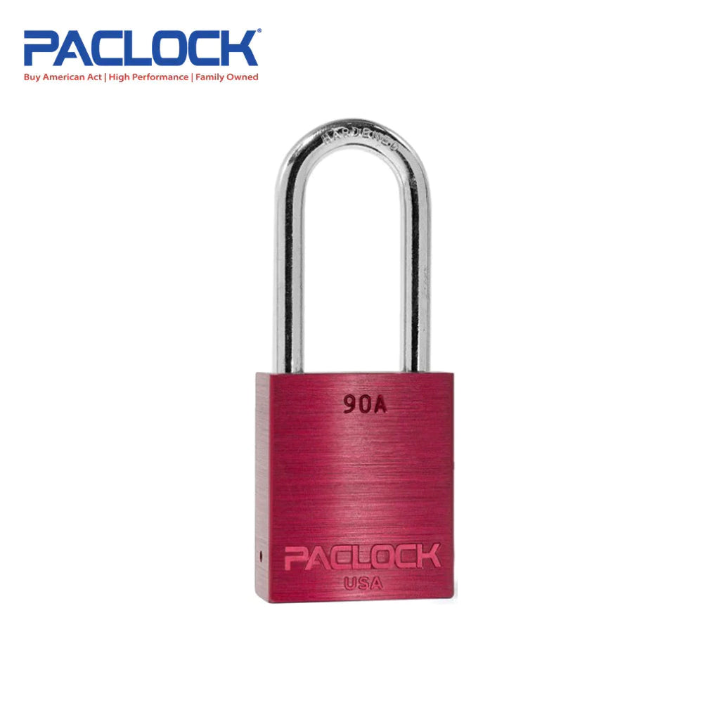 PACLOCK Light-Duty Aluminum Padlock with 3/4 Inch Shackle Spread 90A Series - Hardened Steel Shackles