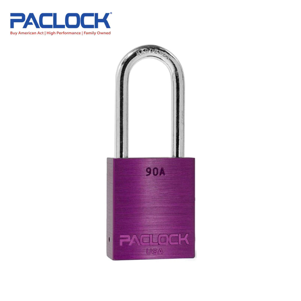 PACLOCK Light-Duty Aluminum Padlock with 3/4 Inch Shackle Spread 90A Series - Hardened Steel Shackles