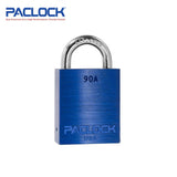 PACLOCK Light-Duty Aluminum Padlock with 3/4 Inch Shackle Spread 90A Series - Hardened Steel Shackles