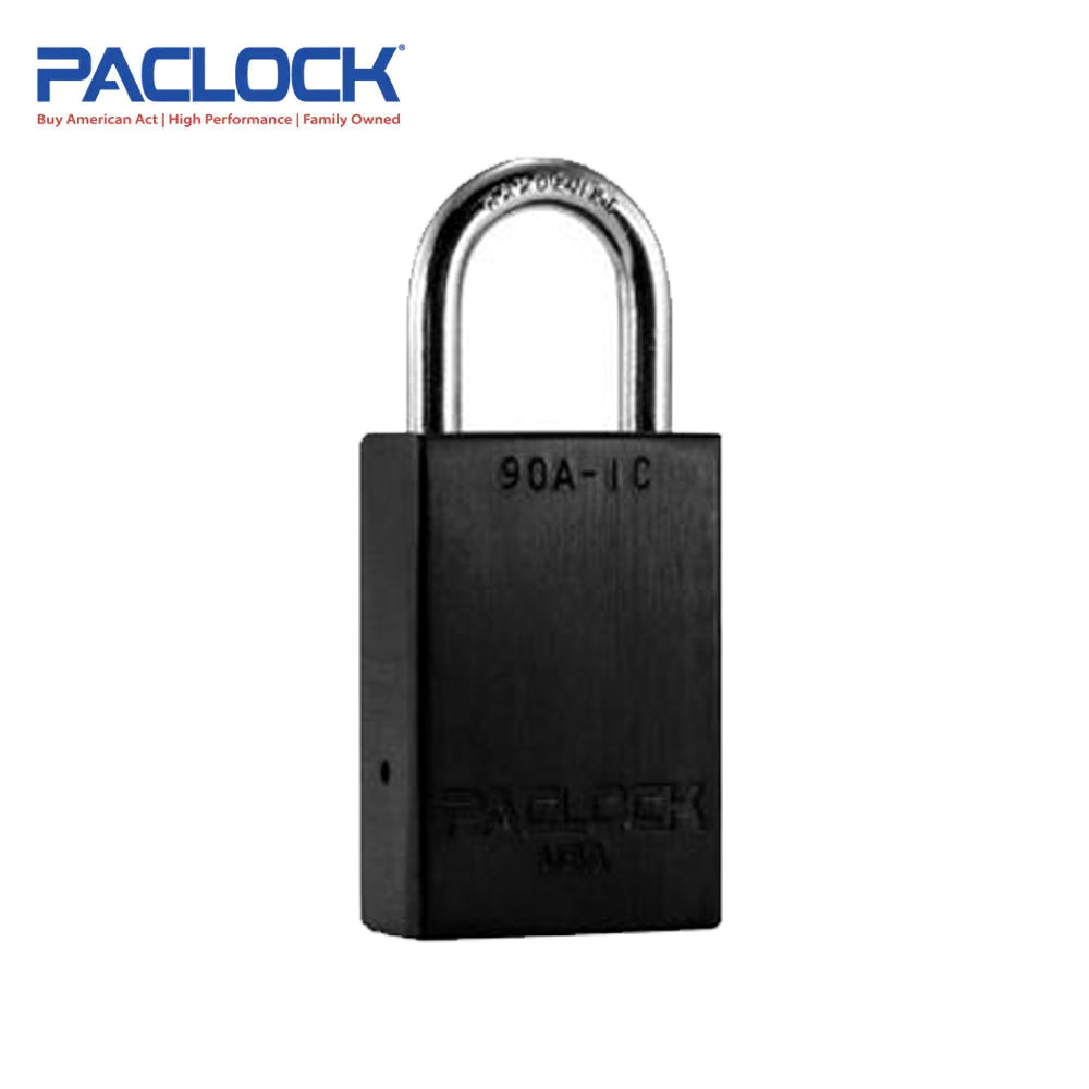 PACLOCK Light-Duty Aluminum Padlock with 3/4 Inch Shackle Spread 90A-IC Series - Hardened Steel Shackles