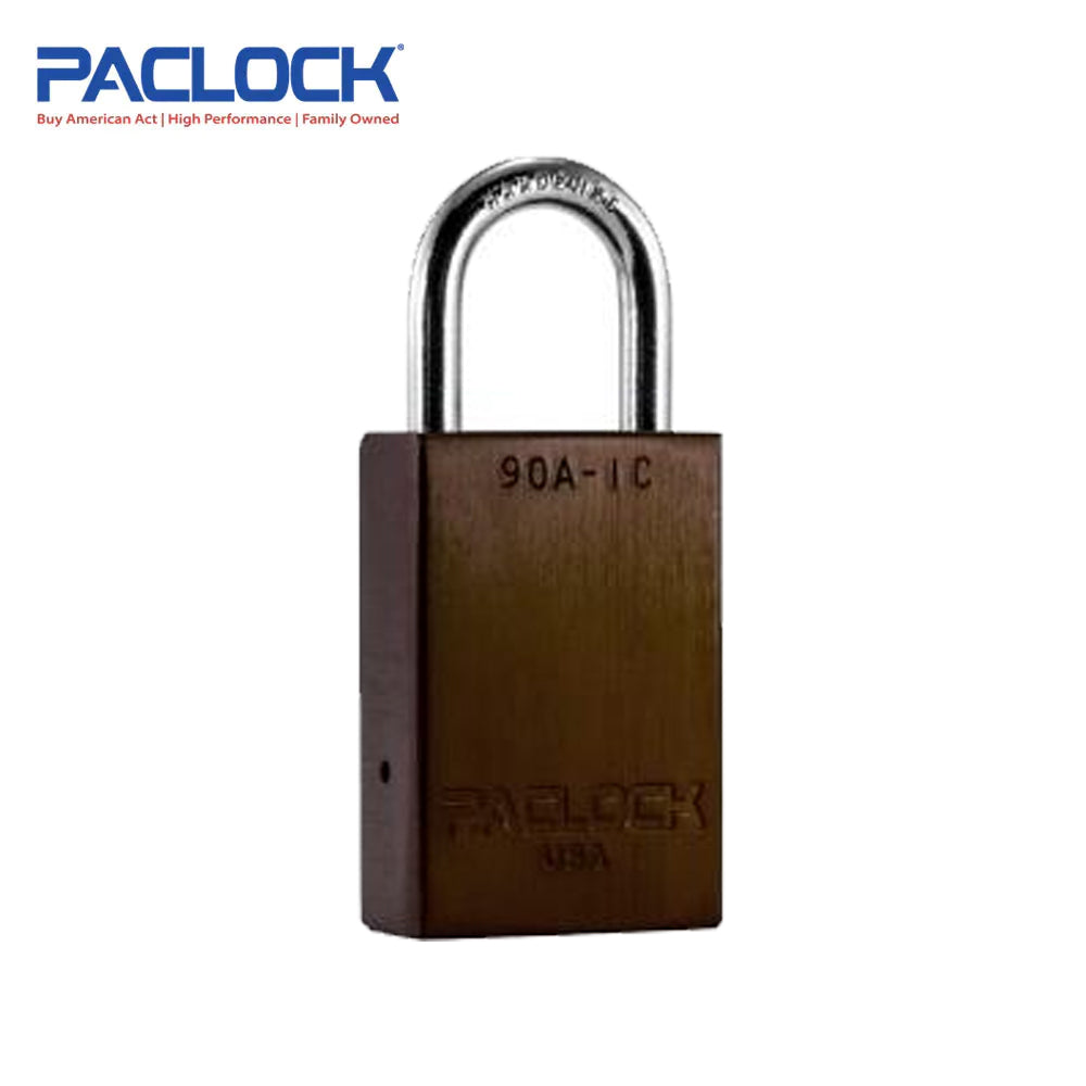 PACLOCK Light-Duty Aluminum Padlock with 3/4 Inch Shackle Spread 90A-IC Series - Hardened Steel Shackles