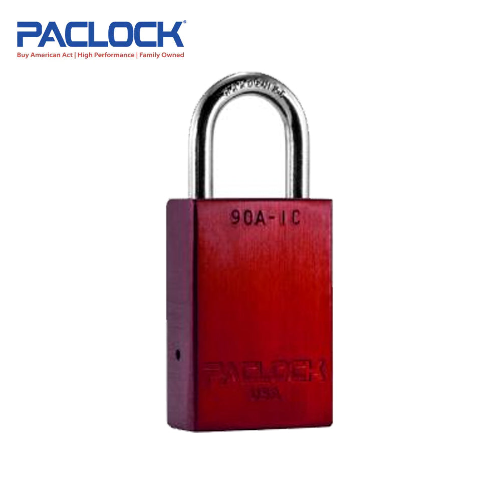 PACLOCK Light-Duty Aluminum Padlock with 3/4 Inch Shackle Spread 90A-IC Series - 316 Stainless Steel Shackles