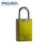 PACLOCK Light-Duty Aluminum Padlock with 3/4 Inch Shackle Spread 90A-IC Series - Brass Shackles