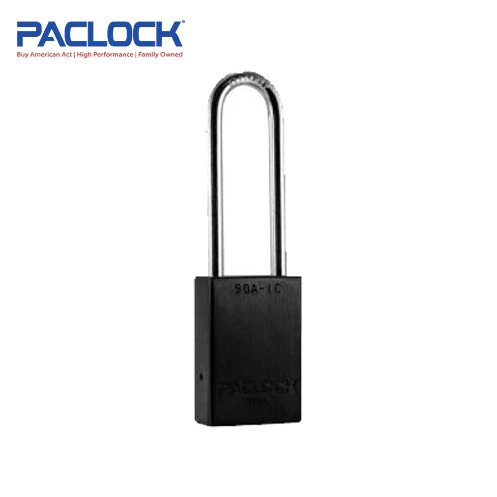 PACLOCK Light-Duty Aluminum Padlock with 3/4 Inch Shackle Spread 90A-IC Series - Hardened Steel Shackles