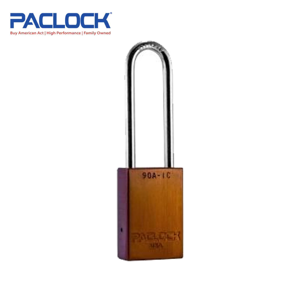 PACLOCK Light-Duty Aluminum Padlock with 3/4 Inch Shackle Spread 90A-IC Series - Hardened Steel Shackles