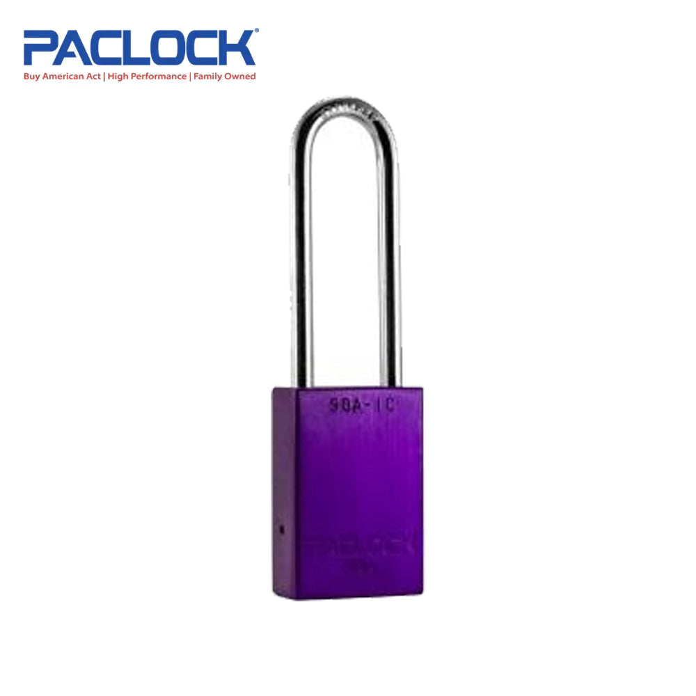 PACLOCK Light-Duty Aluminum Padlock with 3/4 Inch Shackle Spread 90A-IC Series - Hardened Steel Shackles