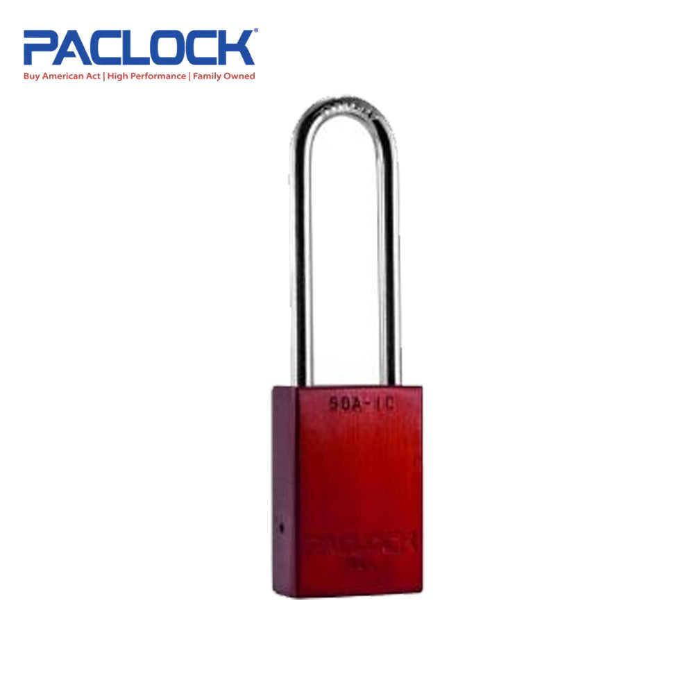 PACLOCK Light-Duty Aluminum Padlock with 3/4 Inch Shackle Spread 90A-IC Series - Hardened Steel Shackles