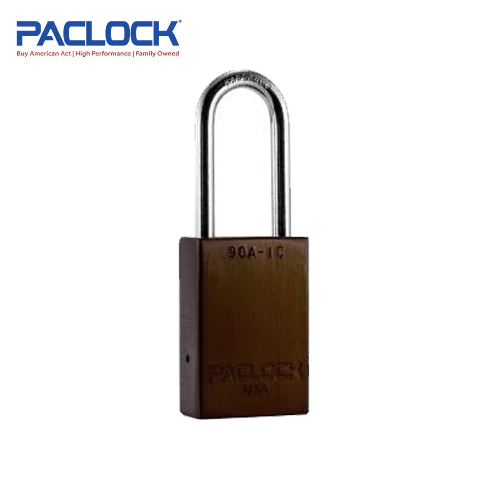 PACLOCK Light-Duty Aluminum Padlock with 3/4 Inch Shackle Spread 90A-IC Series - Hardened Steel Shackles