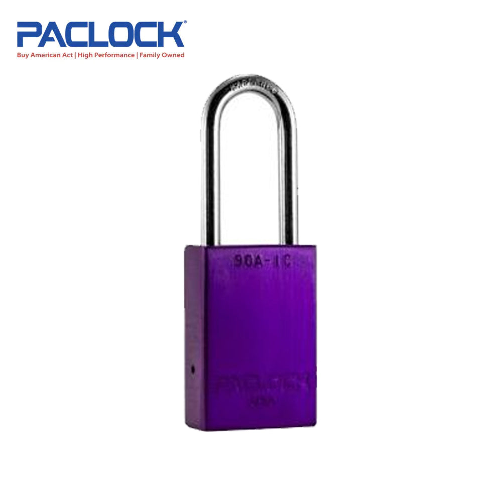 PACLOCK Light-Duty Aluminum Padlock with 3/4 Inch Shackle Spread 90A-IC Series - Hardened Steel Shackles