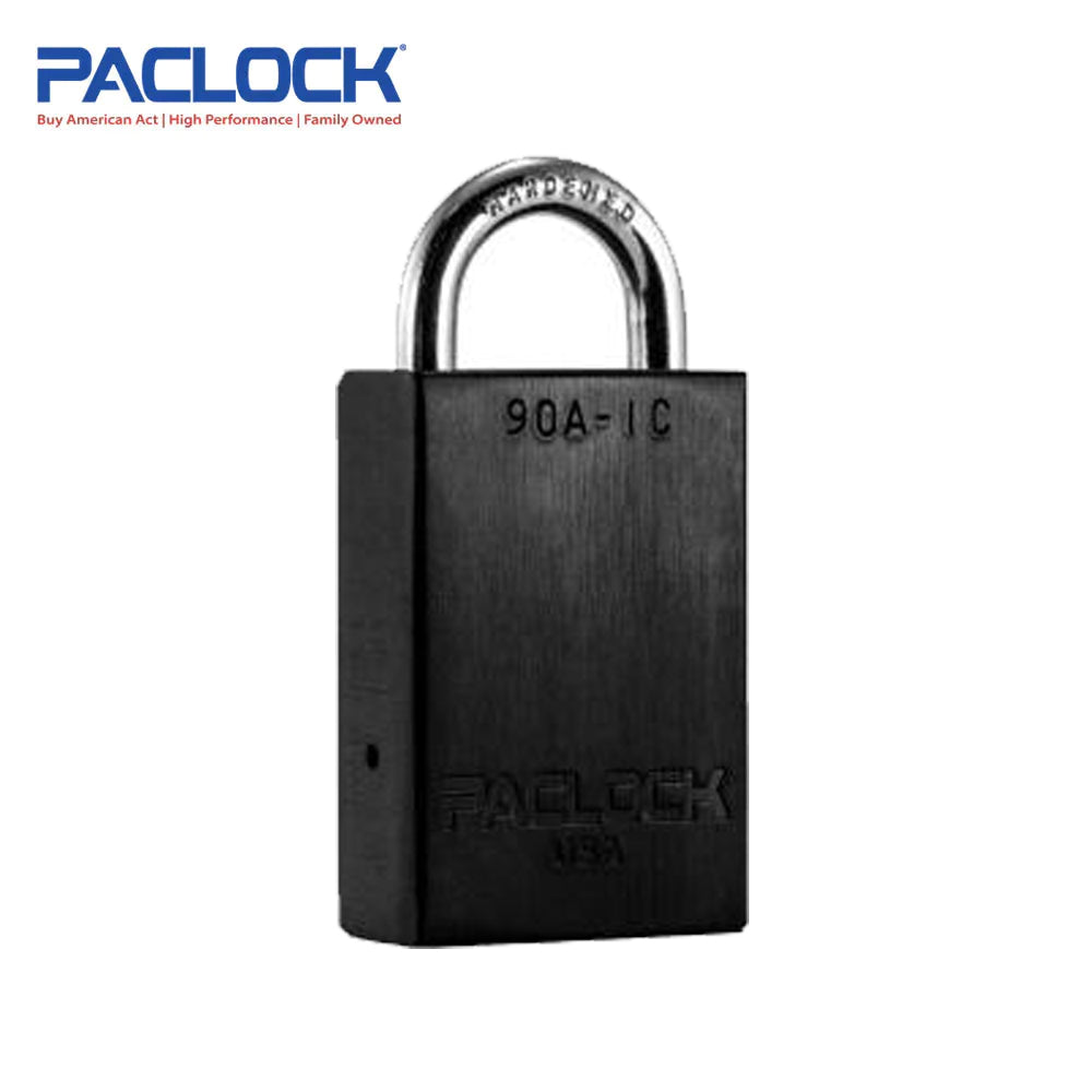 PACLOCK Light-Duty Aluminum Padlock with 3/4 Inch Shackle Spread 90A-IC Series - Hardened Steel Shackles