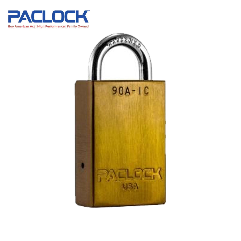 PACLOCK Light-Duty Aluminum Padlock with 3/4 Inch Shackle Spread 90A-IC Series - Hardened Steel Shackles