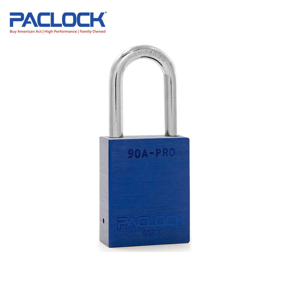 PACLOCK Aluminum Lock 7-Pin - Tag Out Padlock with 3/4 Inch Shackle Spread and PR1 Keyway 90A-PRO Series - Hardened Steel Shackles